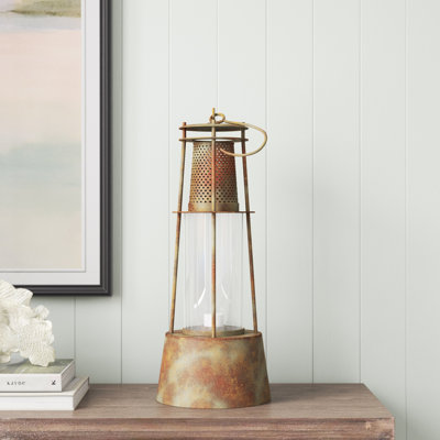 22.95'' H Iron Tabletop Lantern