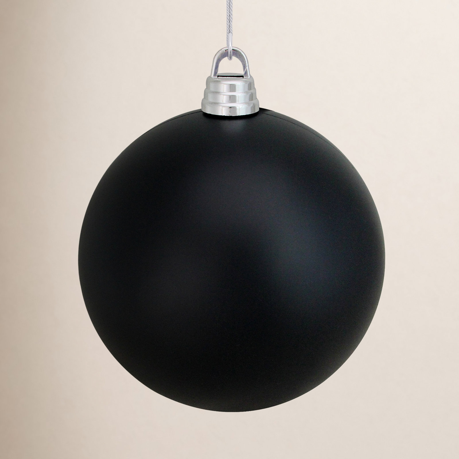 Shatterproof Bauble, Black, 12" H x 12" W x 12" D