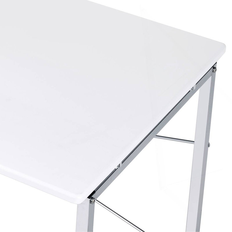 Tennos White & Chrome Finish Writing Desk