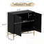 Commodes décoratives avec 2 portes et pieds en métal