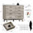 37" Tall 8-Drawer Dresser, Modern Chest of Drawers with X-Shape Base & Adjustable Center Leg, Metal Handles, Anti-Tip Design, Wide Closet Organizer and Storage, White-539804662