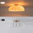 2-Light Matte Pleated Glass Semi-Flush Mount