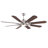 60Inch 8 Blades Flush Mount Round Ceiling Fan 6 Speeds with Remote Control and Timing Function