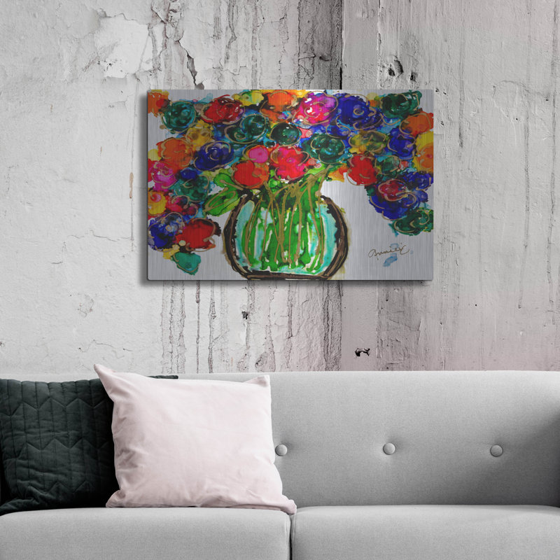 Art mural en métal Winston Porter «Bubbles Of Blessings» par Lovitude, H 24 po x l 36 po