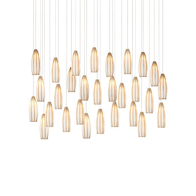 Parish 30 - Light Natural/Painted Silver Pendant