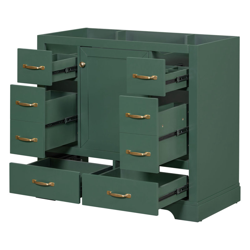 Meuble-lavabo de salle de bain sans lavabo, Vert