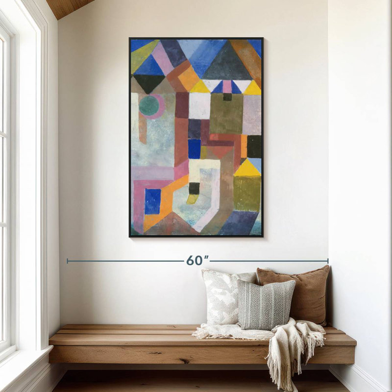 Architecture colorée, 31 po x 46 po, Cadre flottant noir