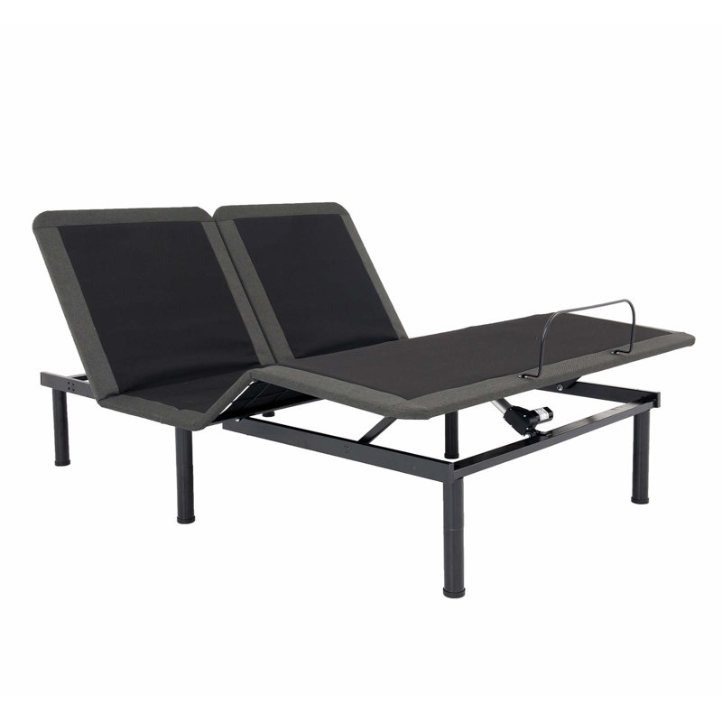 Structure de lit ajustable à tête flexible pour lit grand format avec commandes à commande vocale, Grand lit