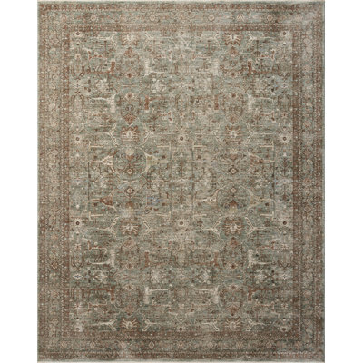 Amber Lewis x Loloi Ethel Lagoon / Brick Area Rug