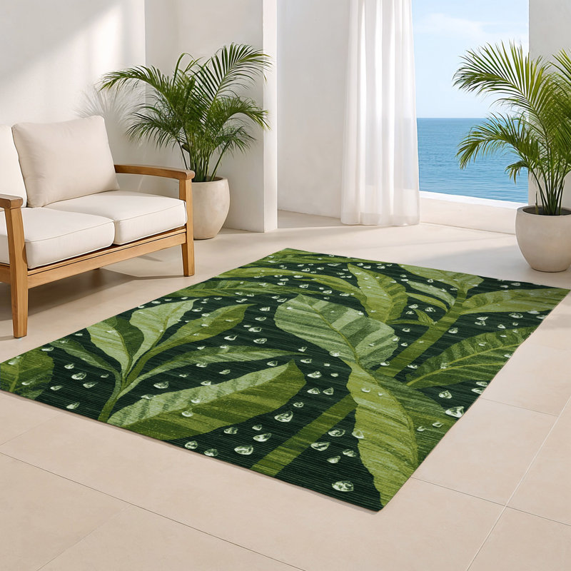 Tapis d'intérieur et d'extérieur vert Nature, Rectangulaire 2 pi x 3 pi