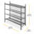 Metal & Mesh 4-Tier Shoe Rack - Gunmetal Gray