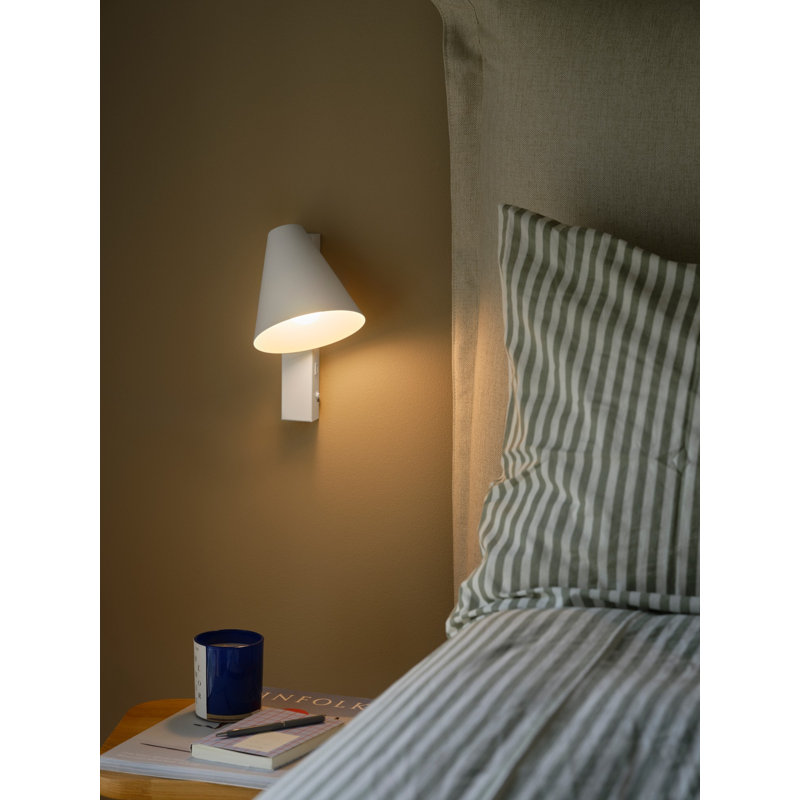 Steel Flush Mounted Sconce, White