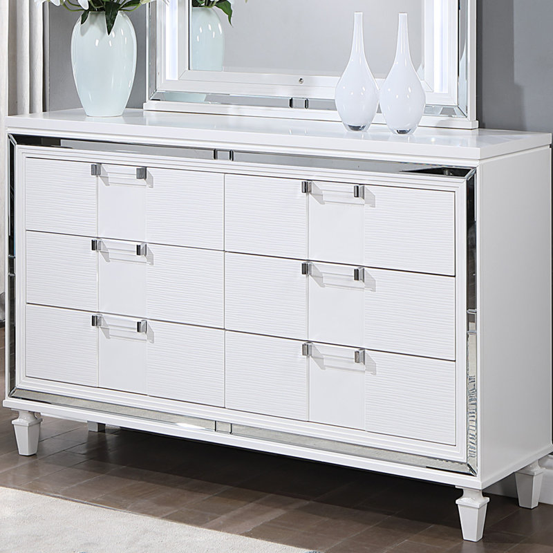 Commode Genoa G05790-D (sans miroir), blanc scintillant