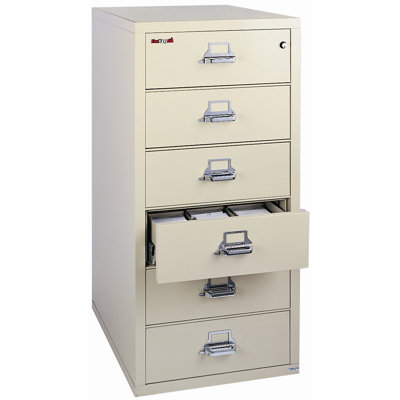 Fireproof 25.3125'' Wide 6 -Drawer Steel File Cabinet