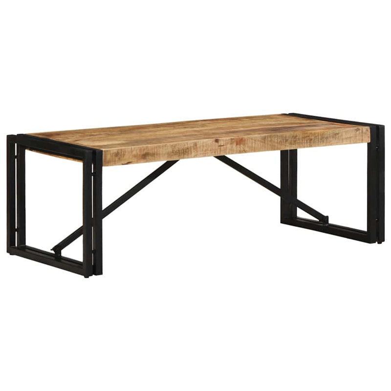 Coffee Table Solid Wood Acacia, Natural, 35cm H x 50cm W x 100cm D