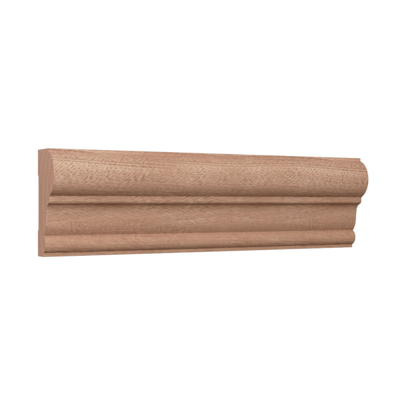 Sapele Mahogany 96" Solid Wood Chair Rail Molding