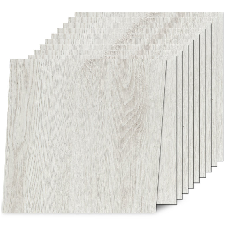12" x 12" Luxury Vinyl Tile,Self-adhesive Vinyl Flooring, Ivory Driftwood