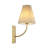 1 - Light Fabric Cone Pleated Shade Armed Wall Sconce