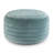 Vivienne - Round Pouf - Turquoise