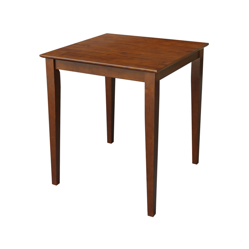 Counter Height Solid Wood Dining Set, 5 Pieces: 1 Table, 4 Chairs, Espresso
