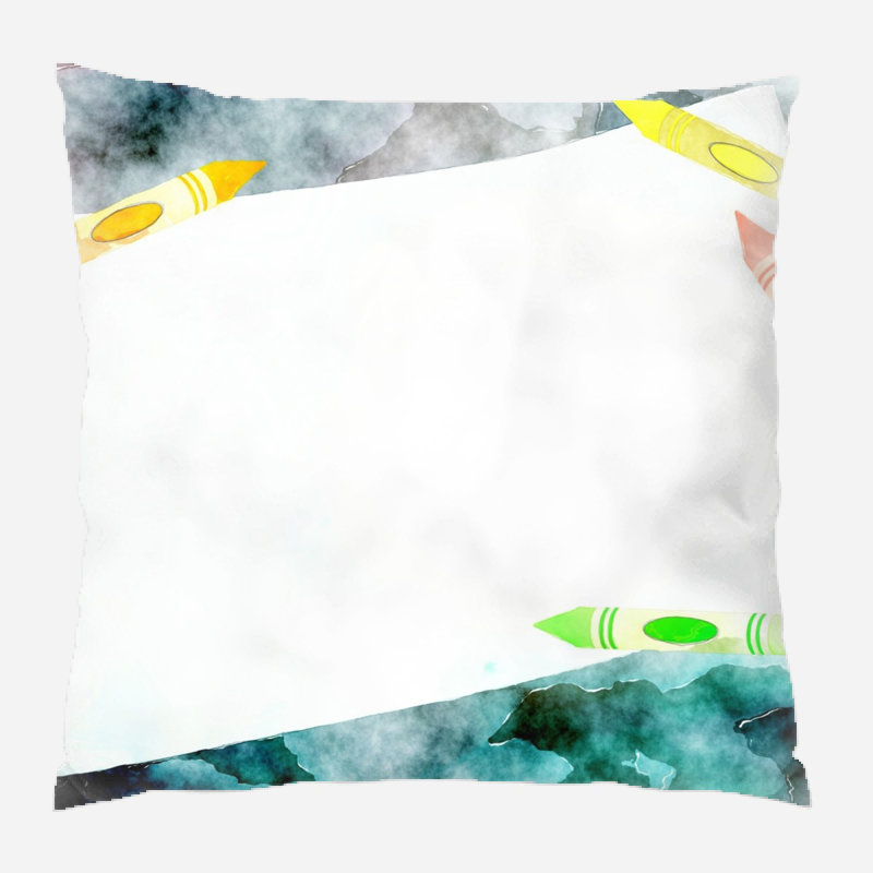 Caitlynne Border Throw Pillow, Microsuede, Indoor