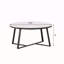 Table basse blanche et noir mat