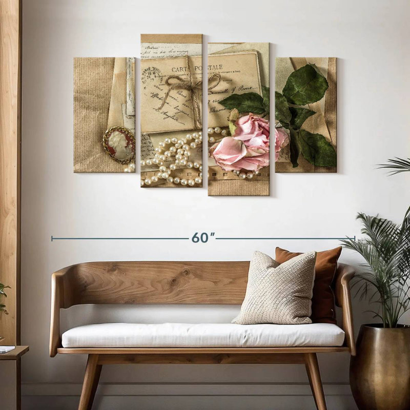 Hardie Vintage Keepsakes And Rose, 32" H x 52" W