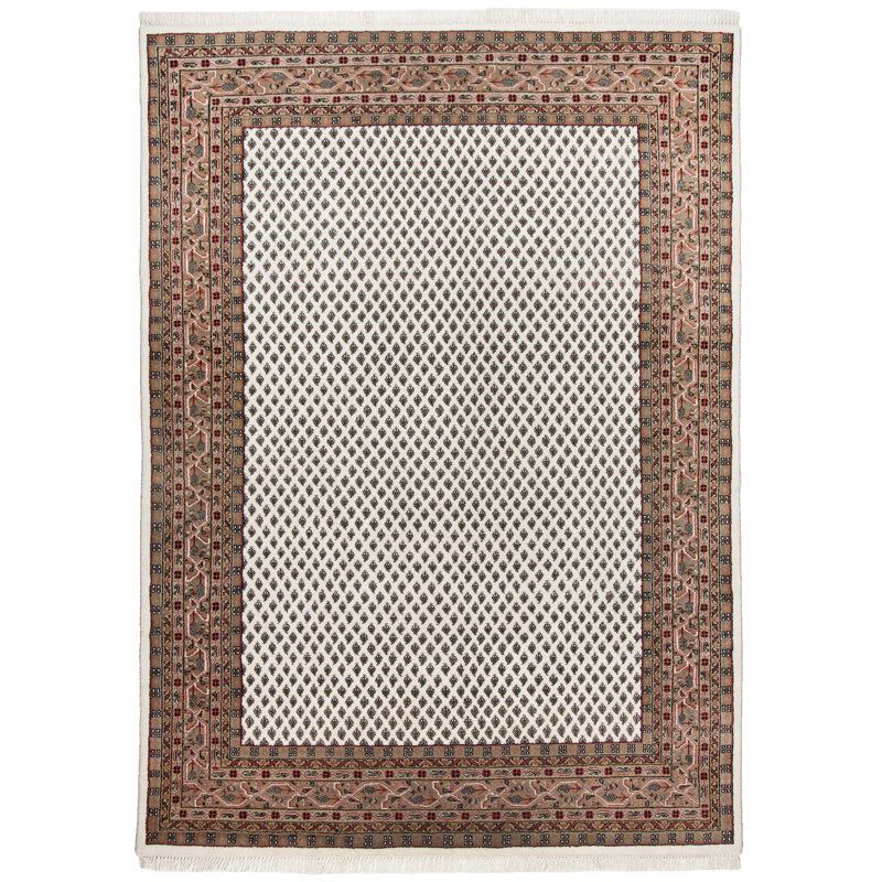 Pip Handcrafted Wool Rug in Beige, Rectangle 90 x 160cm