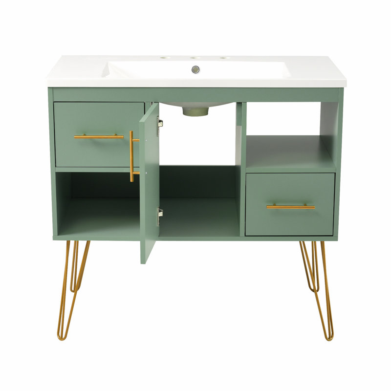 Meuble-lavabo 36 po avec lavabo en résine