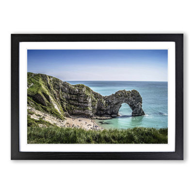 Durdle Door Cliffs Dorset Seascape Framed Photographic - Framed Print