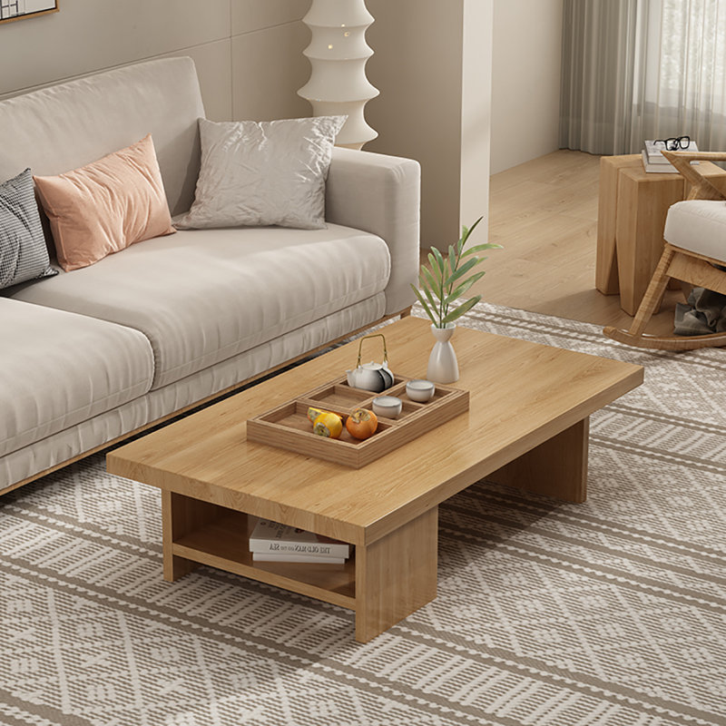 Simple log end table, 17.7" H x 51.2" L x 29.5" W