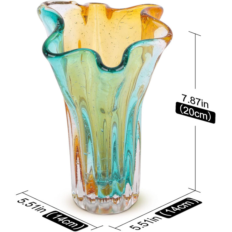 Vase en verre Petal