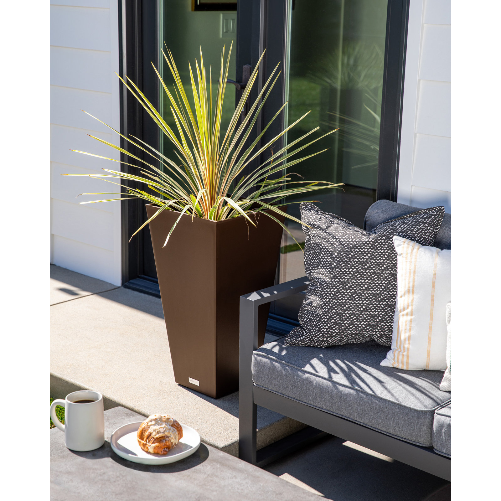 Pure Series Midland Planter, 30" H x 15.25" W x 15.25" D, Espresso, Set of 1