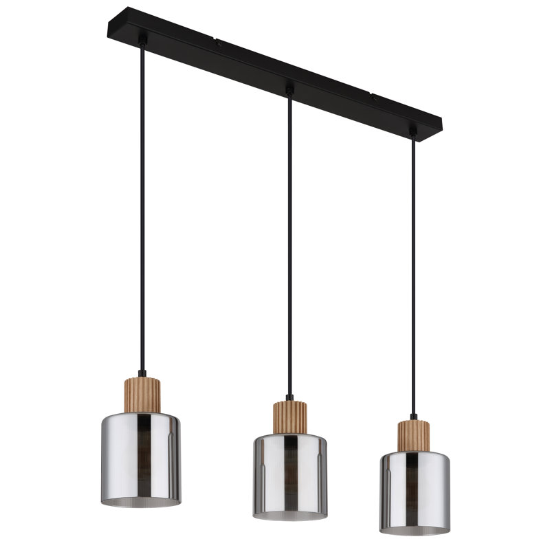 Daneya - Light Matte Black Pendant, 3