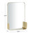Metal Rectangle Wall Mirror with Shelves-1572614179