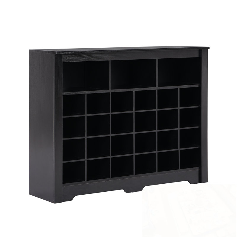 Tihanna with Curved Base and open shelves, Black