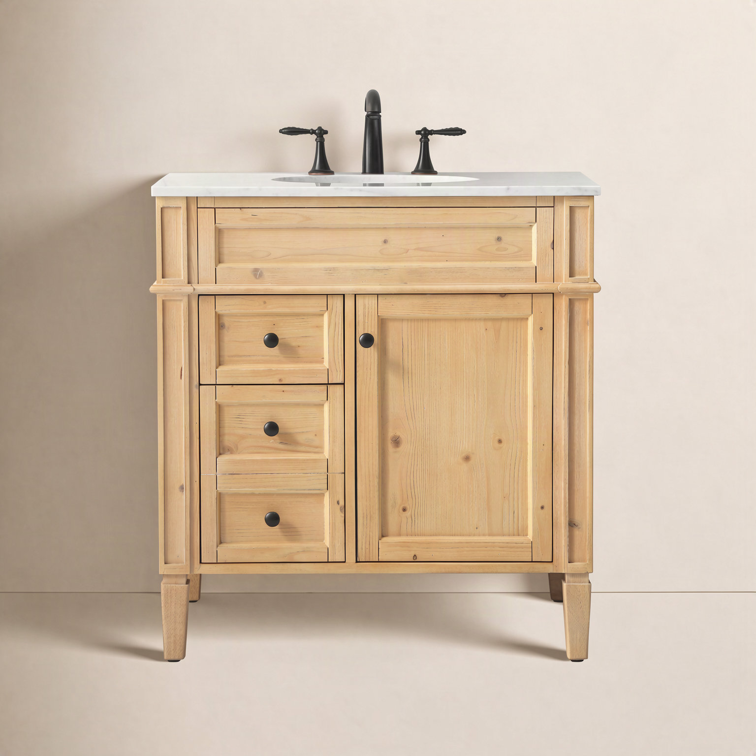Rivers 32'' Single Bathroom Vanity, Light Brown