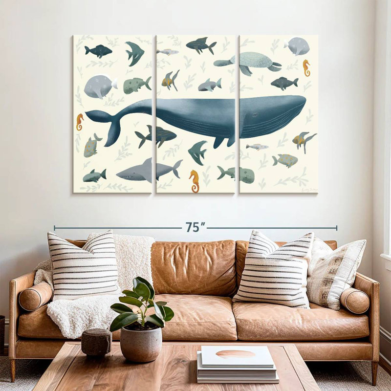 Brampt Sea Animals, 42" H x 65" W