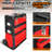 3-In-1 Stackable Tool Box With Wheels, Rolling Hand Case Tool Box Trolley Chest Cabinet With Drawer-1646070593