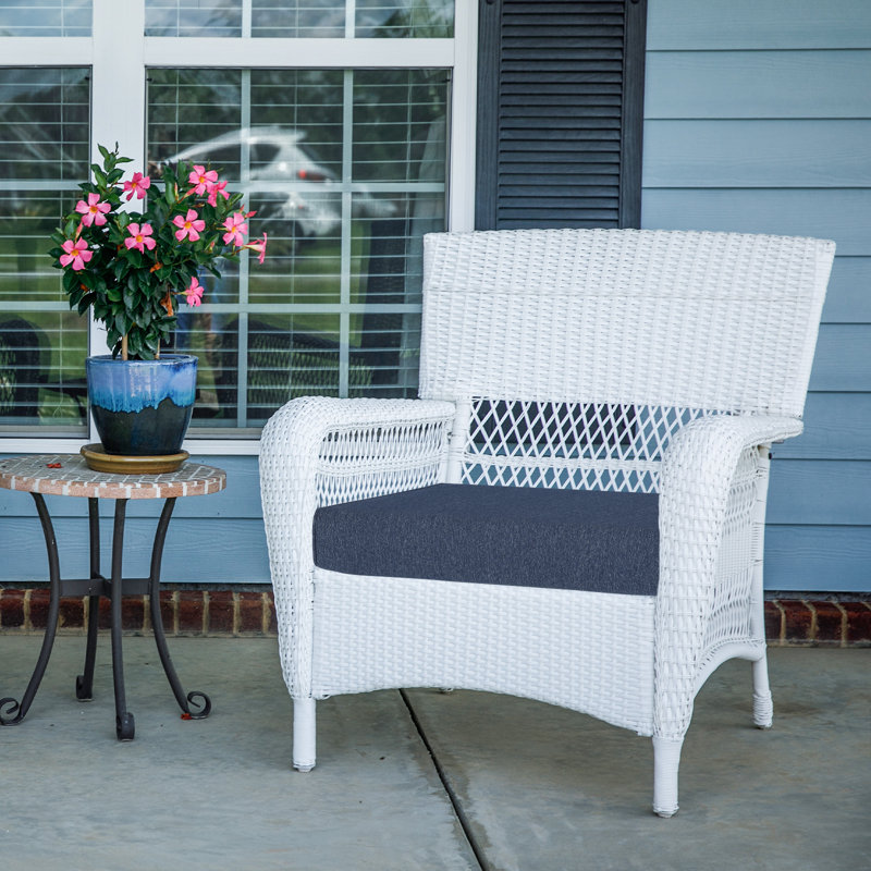 Aoodor Patio Chair Cushions Set, Navy Blue, 21" W x 21" D