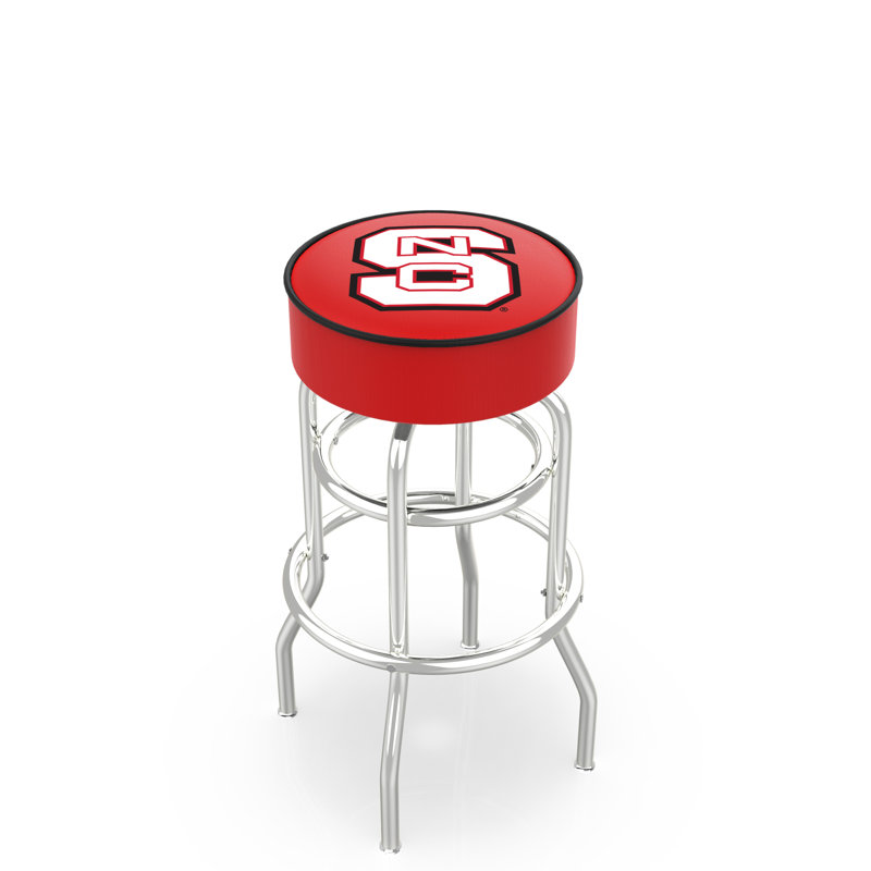 Tabouret de bar et de comptoir pivotant NCAA, Tabouret de comptoir (siège à 25 po de hauteur, North Carolina State