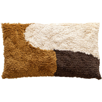 Chatina Abstract Brown Rectangle Cushion