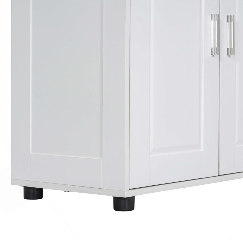 Bathroom Floor Storage Cabinet, Freestanding Cabinet With Adjustable Shelves