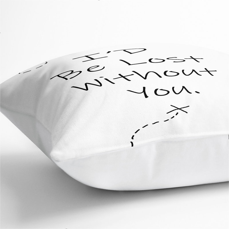 Square Cushion, White, 55cm H x 55cm W x 20cm D