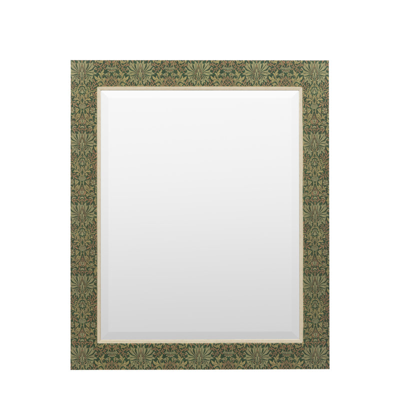 Margret Botanical Rectangle Mirror 51cmx61cm, Green