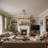20" Colorful Tiffany-style 5-light Flushmount Ceiling Light