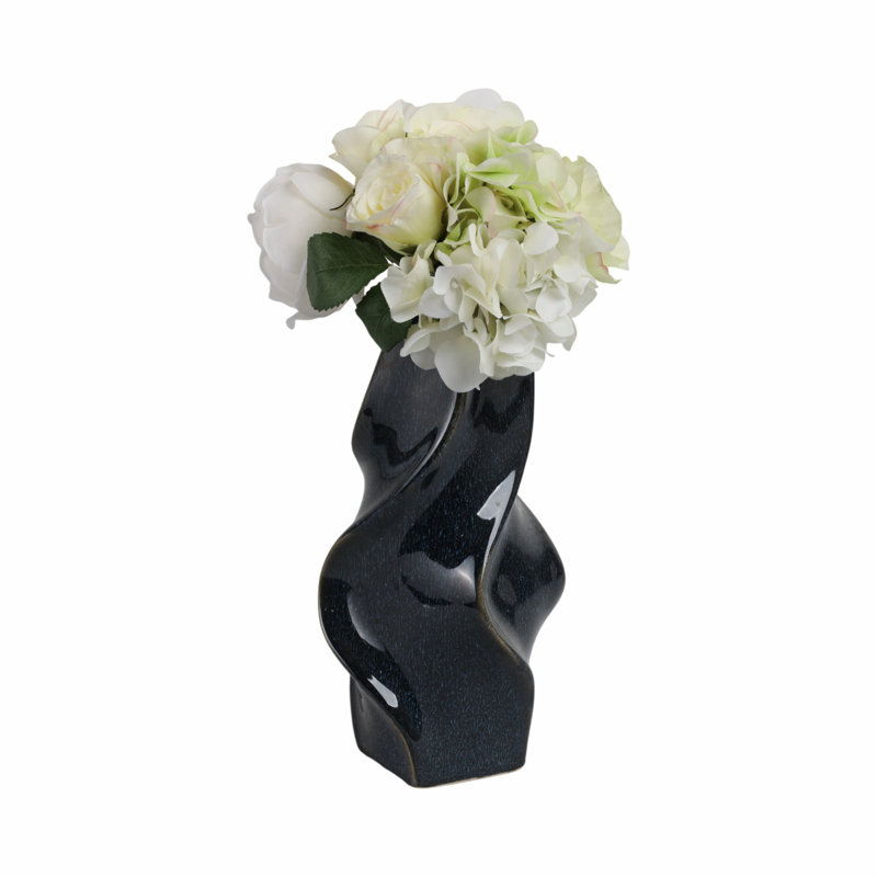 Pella Handmade Stoneware Table Vase, 13" H x 6" W x 6" D