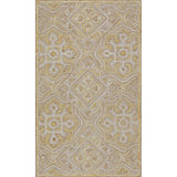 Rhodes Hand-Tufted Cut/Loop Pile Textured Medallions Wool Rug