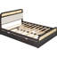 Grand lit plateforme avec lit gigogne et rangement