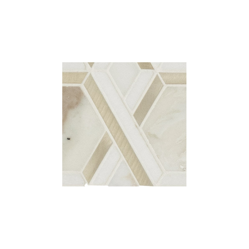 Artemis Solara Ember Geometric 12 in. x 12 in. Stone Metal Blend Mosaic Floor and Wall Tile